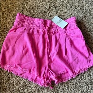 Eesome Bright Pink High Waist Shorts